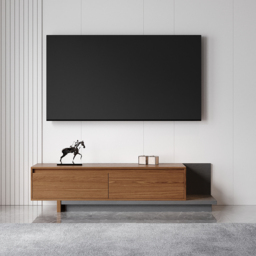 Fero Walnut Extendable TV Stand with 2 Drawers(120 - 200 cm) - thumbnail 6
