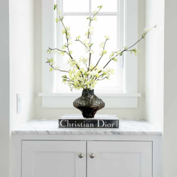 5pcs Artificial Cherry Blossom Branches Set with Abstract Vase Desktop Artificial Plant - thumbnail 7