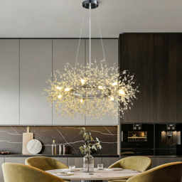 Mid Century Modern 12-Light Crystal Firework Sputnik Chandelier Pendant Ceiling Light - thumbnail 4