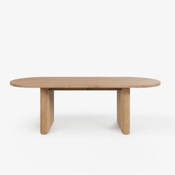 Fluve 200 cm - 240 cm Oval Extendable Natural Dining Table Butterfly Leaf 6-8 Seater - thumbnail 9