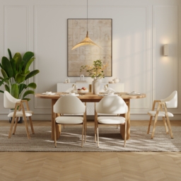 Fluve 200 cm - 240 cm Oval Extendable Natural Dining Table Butterfly Leaf 6-8 Seater - thumbnail 4