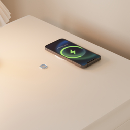 Modern Nightstand  off-white with 3-drawers and  LED and USB charging function - thumbnail 8