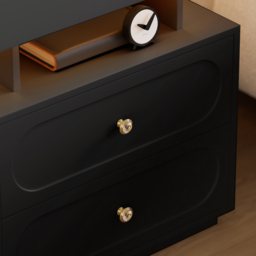 Modern Smart Nightstand with Light 2 Drawer Bedside Table with Charging Station Set of 2 - thumbnail 9