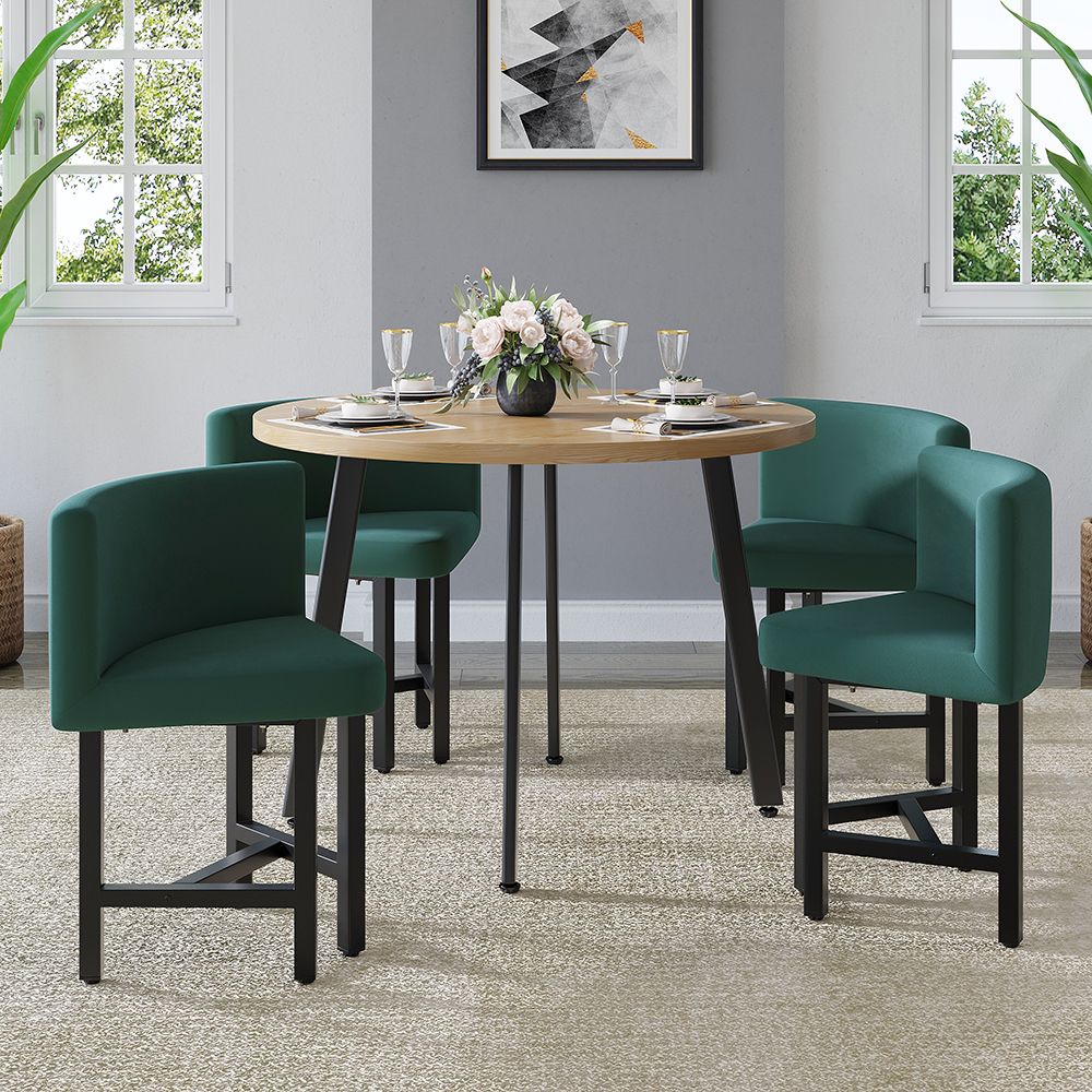 Upholstered Chairs Nesting Dining Set 40