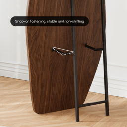 Freestanding Mirror with Wooden Frame in Dark Brown, Organic Shape, 160 cm High, Modern Style ???????? British English - thumbnail 9