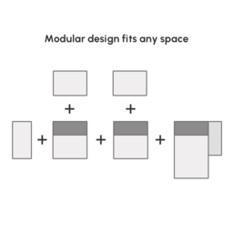 3500mm Cotton & Linen Modular Chaise Sectional Sofa 6 Pieces Oatmeal Sectional Couch with Ottoman (4 Seater) - thumbnail 5