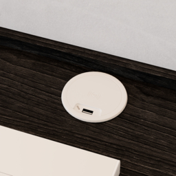 Wooden Floating Bedside Table Modern Bedside Table with Charging Station - thumbnail 9