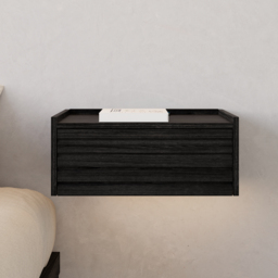 Wooden Floating Bedside Table Modern Bedside Table with Charging Station - thumbnail 8