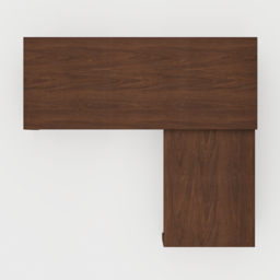 Modern L Shaped Executive Office Desk with with Movable File Cabinet Walnut Swivel Desk Office Furniture (1520mm ) - thumbnail 9