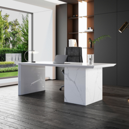 Modern White Wooden Home Office Desk with Movable File Cabinet Office Furniture (1520mm) - thumbnail 4