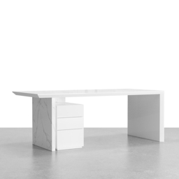 Modern White Wooden Home Office Desk with Movable File Cabinet Office Furniture (1520mm) - thumbnail 8