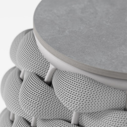 Cocaro Outdoor Woven Side Table with Storage, Waterproof Rope & Slate Top in Grey - thumbnail 6