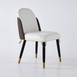 "Modern 79"" Rectangle Faux Marble Dining Table with 8 Chairs in Gold" - thumbnail 7