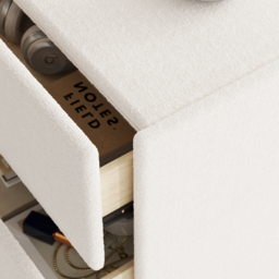 Boucle Curva 1600 mm White 6 Drawer Smart Dresser Chest - thumbnail 6