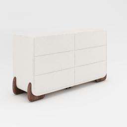 Boucle Curva 1600 mm White 6 Drawer Smart Dresser Chest - thumbnail 8