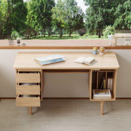 Solid Wood Home Office Desk with 3 Drawers Executive Writing Desk (1400mm) - thumbnail 3