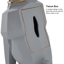 Modern Gray Sculpture Side Table with Tray Shelves Cute Grayhound End Table in Resin - thumbnail 8