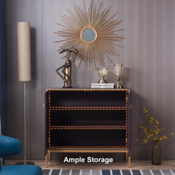 Modern Cabinet Scale Patterned Sideboard Buffet with Doors & Shelves in Small - thumbnail 6