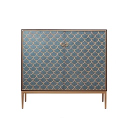 Modern Cabinet Scale Patterned Sideboard Buffet with Doors & Shelves in Small - thumbnail 5