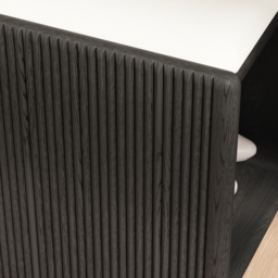Modern Leather Upholstered Entryway Bench in Black  Wood Shoe Storage (1200mm Wide) - thumbnail 9