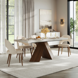 "Dining Set 63""-79"" Extendable Wood Dining Table with 6 Chairs" - thumbnail 5