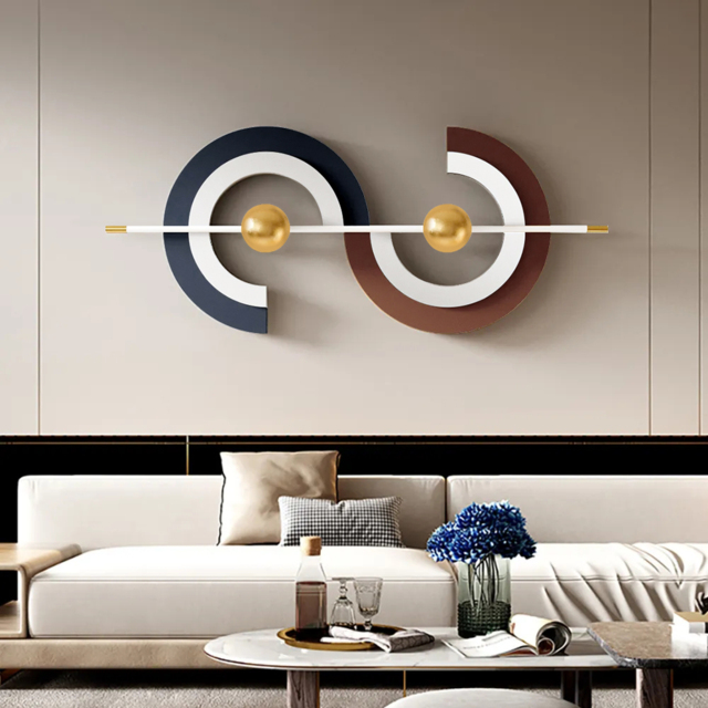 Modern Unique Metal Wall Decor Abstract Creative Wall Art Multi-Color - image 1