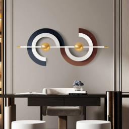 Modern Unique Metal Wall Decor Abstract Creative Wall Art Multi-Color - thumbnail 4