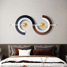 Modern Unique Metal Wall Decor Abstract Creative Wall Art Multi-Color - thumbnail 2