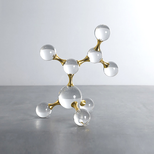 250mm Modern Crystal Ball Bubble Sculpture Decor Art 3D Molecular Ornament Living Room - image 1