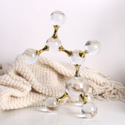 250mm Modern Crystal Ball Bubble Sculpture Decor Art 3D Molecular Ornament Living Room - thumbnail 4