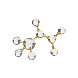 250mm Modern Crystal Ball Bubble Sculpture Decor Art 3D Molecular Ornament Living Room - thumbnail 7