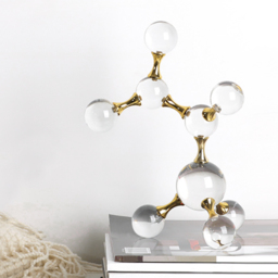 250mm Modern Crystal Ball Bubble Sculpture Decor Art 3D Molecular Ornament Living Room - thumbnail 3
