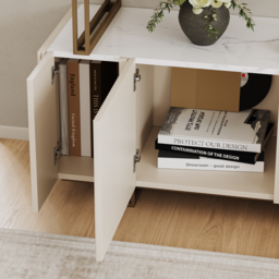 5-Shelf Off-white Bookshelf Etagere Tall Bookcase for Home & Office 170 cm - thumbnail 8