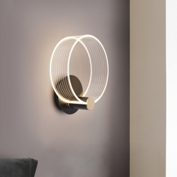 Modern Circle Wall Light Single Bedside Wall Light Acrylic & Metal - thumbnail 2