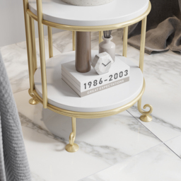 Modern Bird Cage Shaped Plant Flower Stand Bathroom Storage Tower Gold Bookcase - thumbnail 8