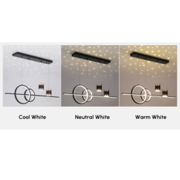 Modern Black Kitchen Island light Geometric Starry Hanging Light - thumbnail 8