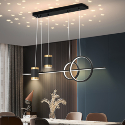 Modern Black Kitchen Island light Geometric Starry Hanging Light - thumbnail 1