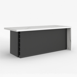 1830mm Modern Kitchen Island Laminate & 4 Counter Stools Set Storage Cabinet - thumbnail 9