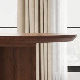 Mid-Century Oval Dining Table with Faux Marble Top and Plywood Base for 8 People Modern - thumbnail 6
