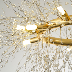 Mid Century Modern 12-Light Crystal Firework Sputnik Chandelier Pendant Ceiling Light - thumbnail 6