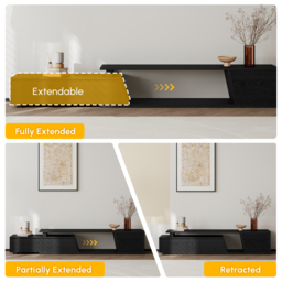 Fero Mid-Century Extendable TV Stand & Block Coffee Table Set - thumbnail 8