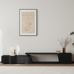 Fero Mid-Century Extendable TV Stand & Block Coffee Table Set - thumbnail 4