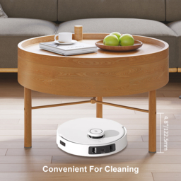600mm Round Rotating Tray Coffee Table with Storage & Metal Legs - thumbnail 8