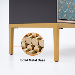 Modern Cabinet Scale Patterned Sideboard Buffet with Doors & Shelves in Medium - thumbnail 7