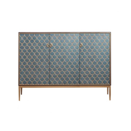 Modern Cabinet Scale Patterned Sideboard Buffet with Doors & Shelves in Medium - thumbnail 4