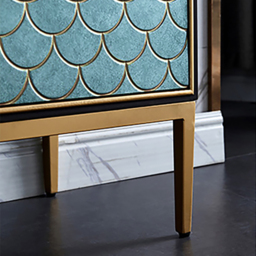 Modern Cabinet Scale Patterned Sideboard Buffet with Doors & Shelves in Medium - thumbnail 3