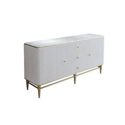 Bline Modern Sideboard Buffet Faux Marble Top with Doors & Shelves & Drawers in Large - thumbnail 5