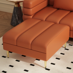 2300mm Faux Leather Modular L-Shaped Couch with Chaise Modern 3-Seater Sofa - thumbnail 6