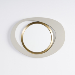 Modern White & Gold Abstract Geometry Wall Mirror Decor Living Room Bedroom - thumbnail 9