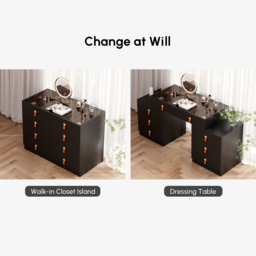 Extendable Retractable Dressing Table with Jewellery Storage Dresser Closet Island - thumbnail 3